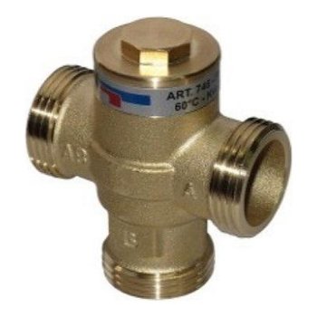 Антиконденсационный термоклапан BRV 1 1/4″ (наружная резьба), 45 °C, серия 746, для твердотопливных котлов